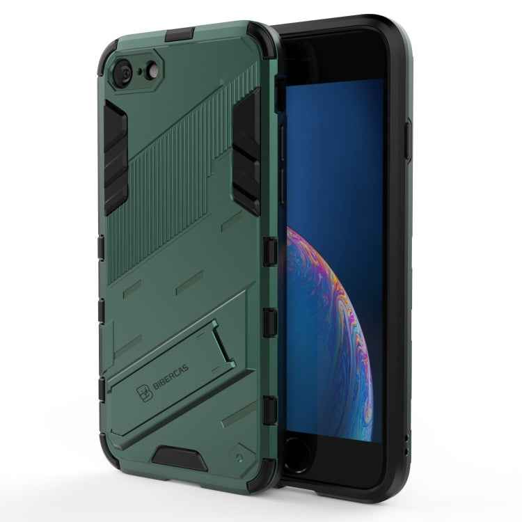 Punk Armor 2 in 1 PC + TPU Shockproof Case with Invisible Holder, For iPhone 7 & 8, For iPhone 7 Plus & 8 Plus