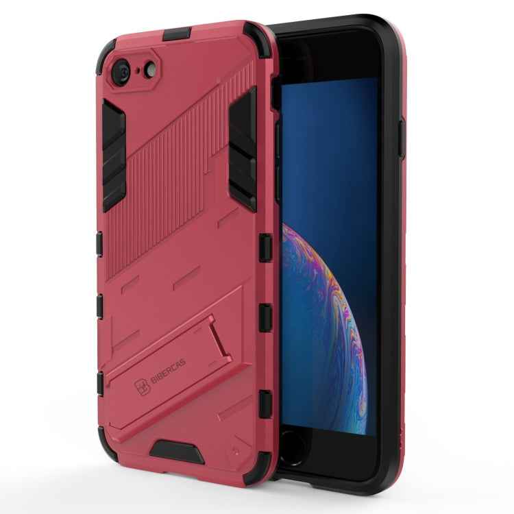 Punk Armor 2 in 1 PC + TPU Shockproof Case with Invisible Holder, For iPhone 7 & 8, For iPhone 7 Plus & 8 Plus