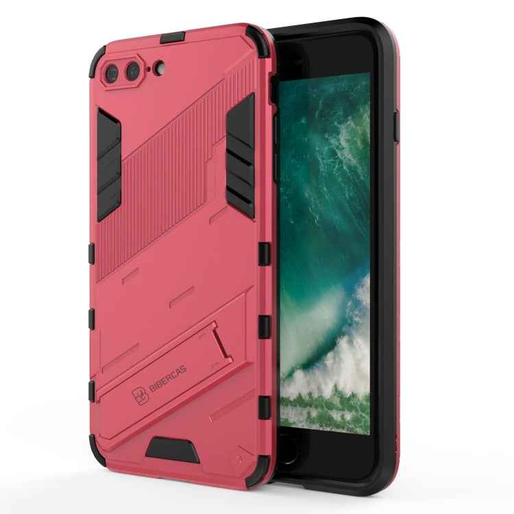 Punk Armor 2 in 1 PC + TPU Shockproof Case with Invisible Holder, For iPhone 7 & 8, For iPhone 7 Plus & 8 Plus