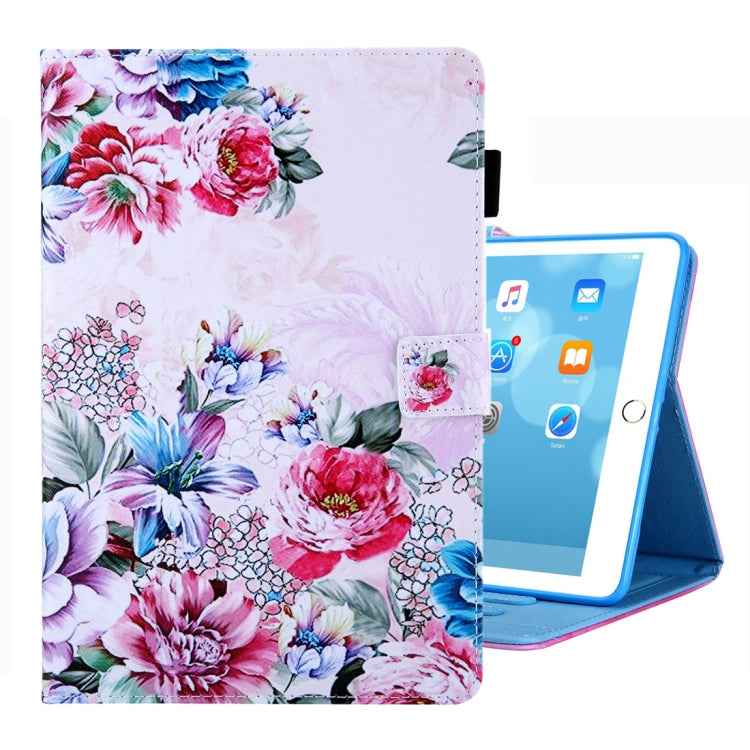 For iPad 10.2 inch Coloured Drawing Pattern Horizontal Flip Leather Case with Holder & Card Slots & Photo Frame