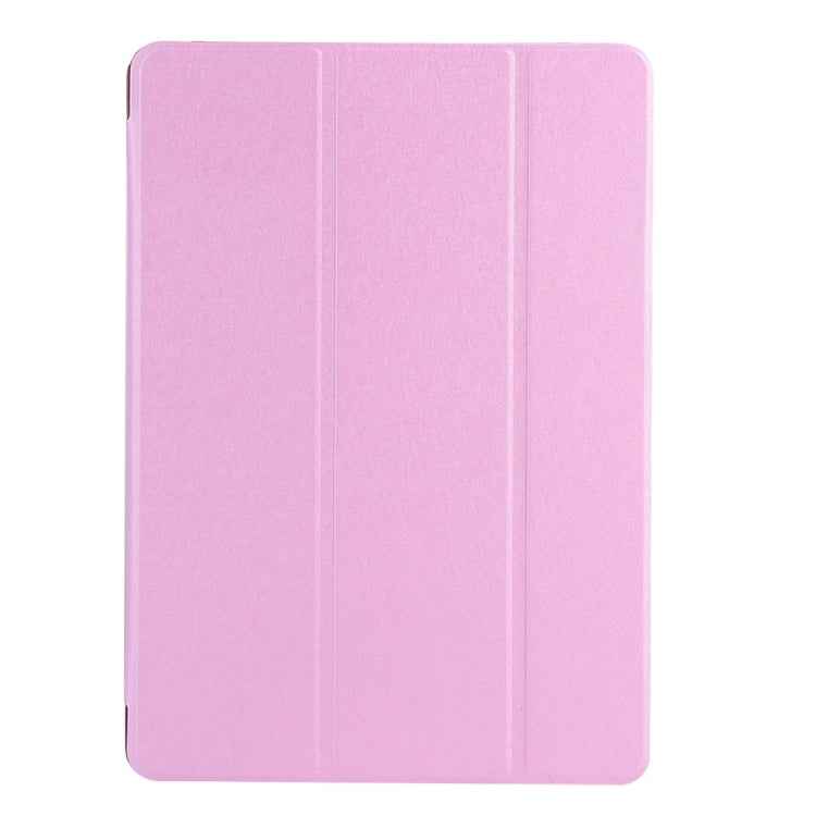 For iPad 10.2 inch Silk Texture Horizontal Flip Magnetic PU Leather Case, with Three-folding Holder & Sleep / Wake-up Function