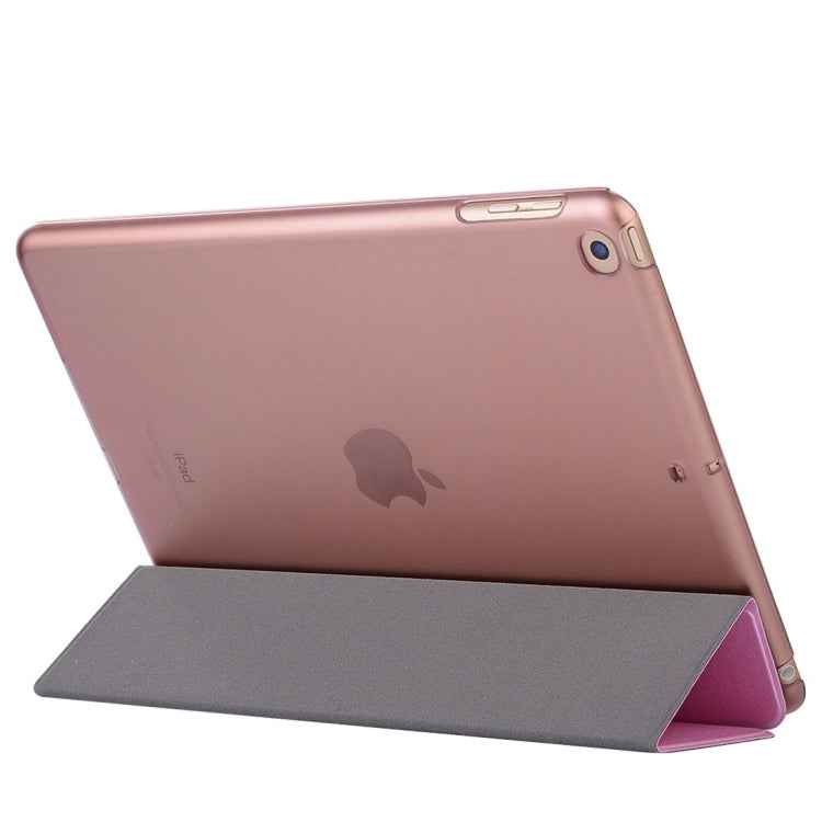 For iPad 10.2 inch Silk Texture Horizontal Flip Magnetic PU Leather Case, with Three-folding Holder & Sleep / Wake-up Function