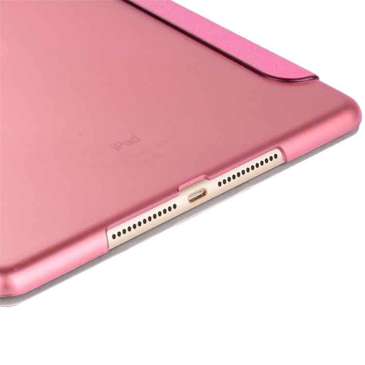 For iPad 10.2 inch Silk Texture Horizontal Flip Magnetic PU Leather Case, with Three-folding Holder & Sleep / Wake-up Function