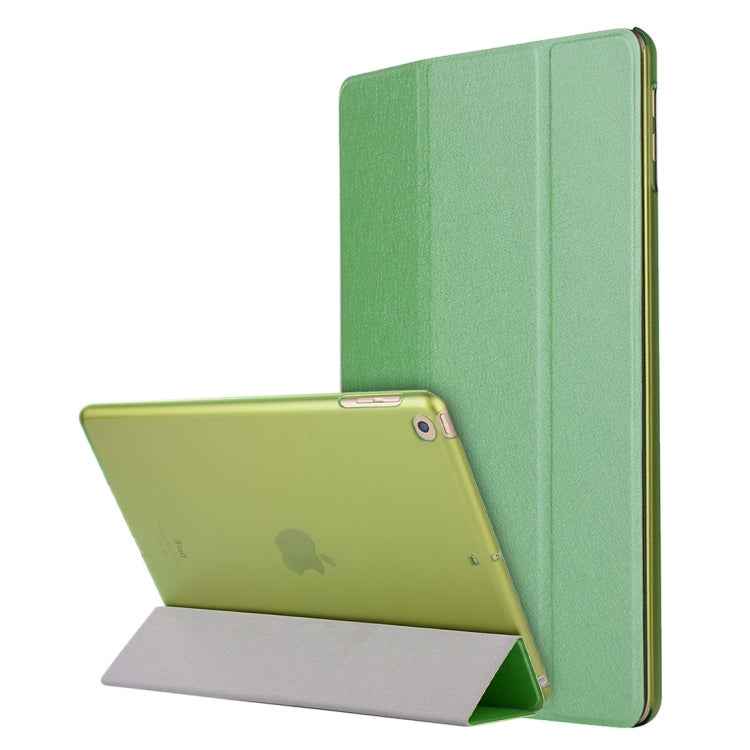 For iPad 10.2 inch Silk Texture Horizontal Flip Magnetic PU Leather Case, with Three-folding Holder & Sleep / Wake-up Function