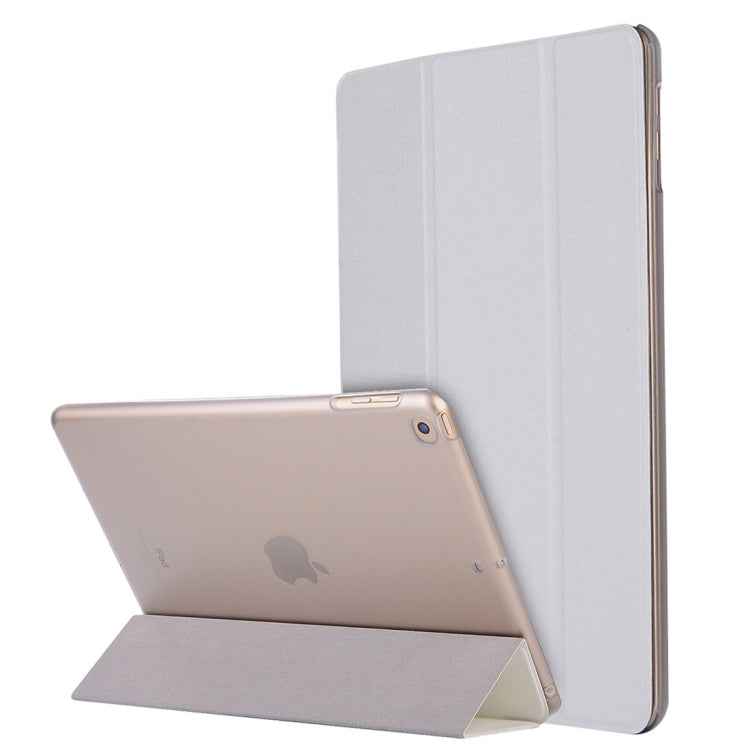 For iPad 10.2 inch Silk Texture Horizontal Flip Magnetic PU Leather Case, with Three-folding Holder & Sleep / Wake-up Function