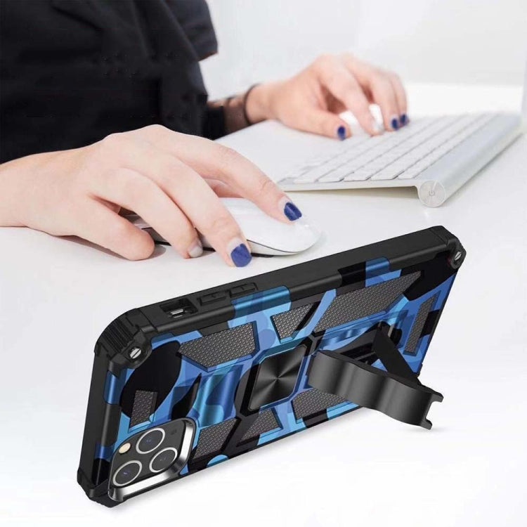 Camouflage Armor Shockproof TPU + PC Magnetic Protective Case with Holder, For iPhone 11 Pro, For iPhone 11 Pro Max, For iPhone 11