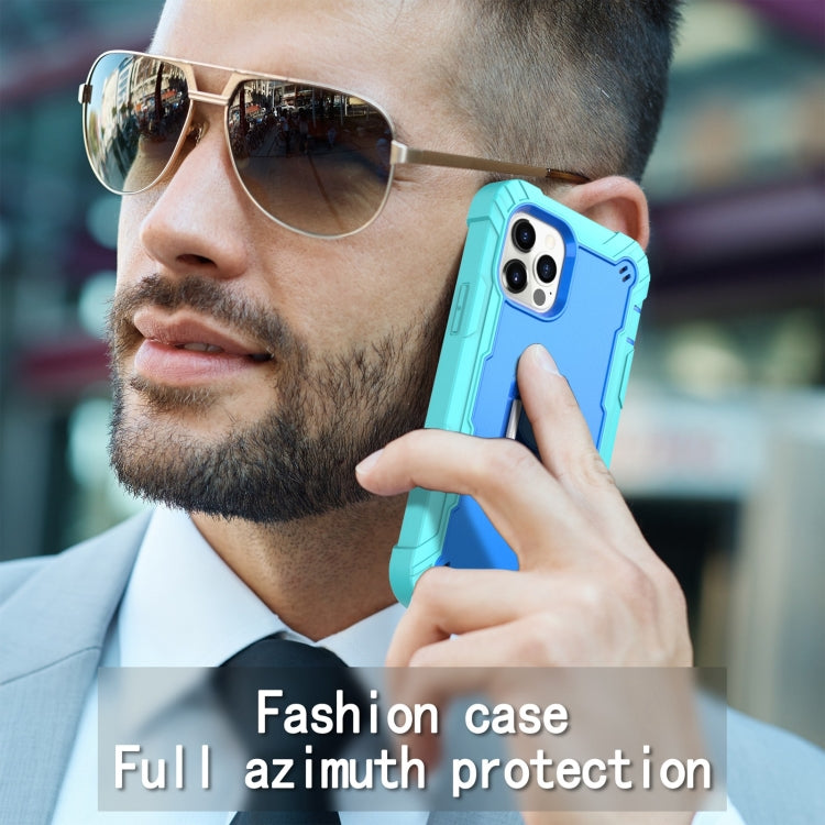 PC + Rubber 3-layers Shockproof Protective Case with Rotating Holder, For iPhone 12 Mini, For iPhone 12 / 12 Pro, For iPhone 12 Pro Max