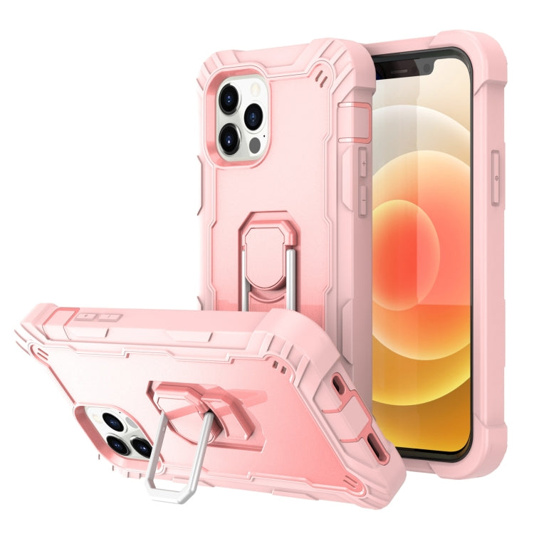 PC + Rubber 3-layers Shockproof Protective Case with Rotating Holder, For iPhone 12 Mini, For iPhone 12 / 12 Pro, For iPhone 12 Pro Max