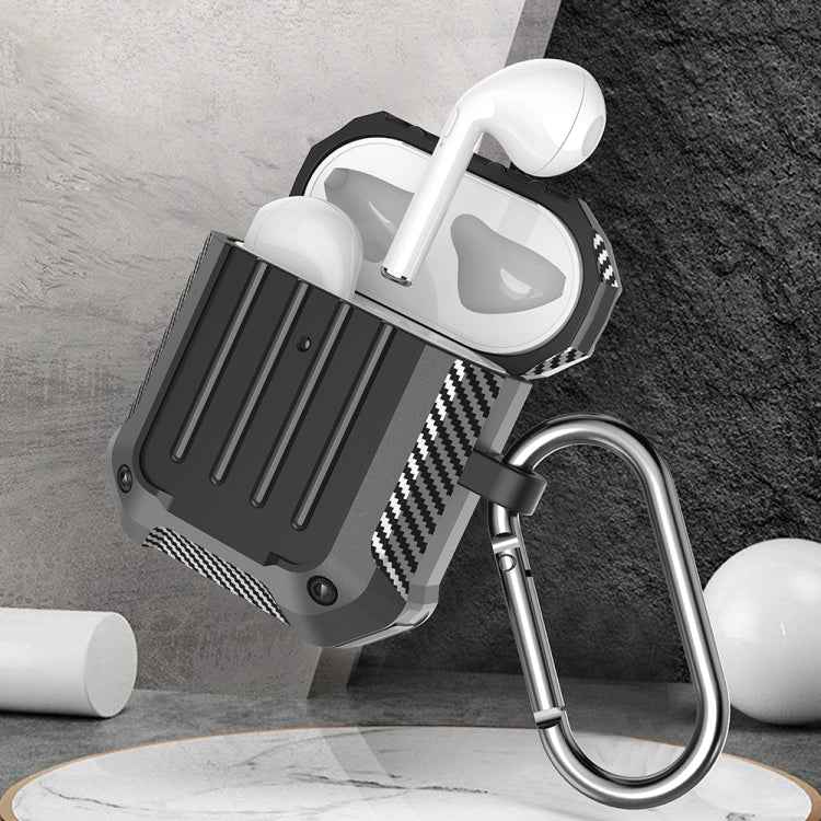 Wireless Earphones Shockproof Carbon Fiber Luggage TPU Protective Case, For AirPods 1/2, For AirPods Pro