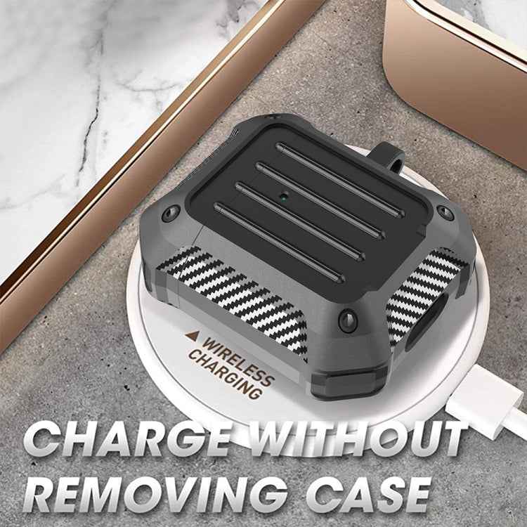 Wireless Earphones Shockproof Carbon Fiber Luggage TPU Protective Case, For AirPods 1/2, For AirPods Pro