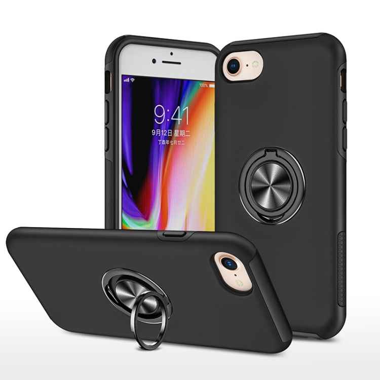 PC + TPU Shockproof Magnetic Protective Case with Invisible Ring Holder, For iPhone 6, For iPhone 6 Plus, For iPhone SE 2022 / SE 2020 / 8 / 7, For iPhone 8 Plus / 7 Plus, For iPhone XS / X, For iPhone XR, For iPhone XS Max, For iPhone 11