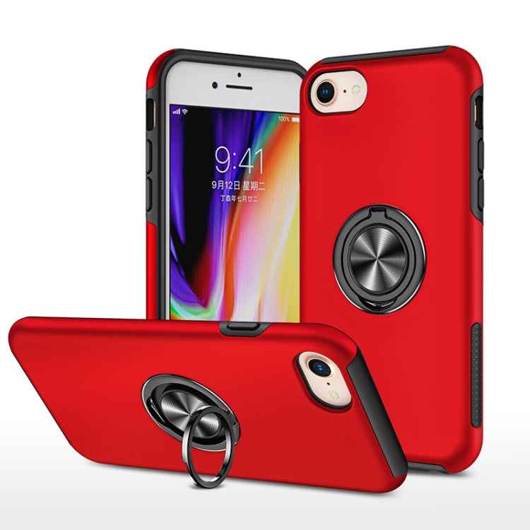 PC + TPU Shockproof Magnetic Protective Case with Invisible Ring Holder, For iPhone 6, For iPhone 6 Plus, For iPhone SE 2022 / SE 2020 / 8 / 7, For iPhone 8 Plus / 7 Plus, For iPhone XS / X, For iPhone XR, For iPhone XS Max, For iPhone 11