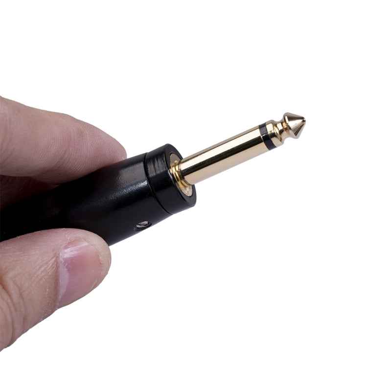 2 PCS LZ1168G Gilded 6.35mm Mono Male to XRL Male Audio Adapter Microphone Stereo Speaker Connector