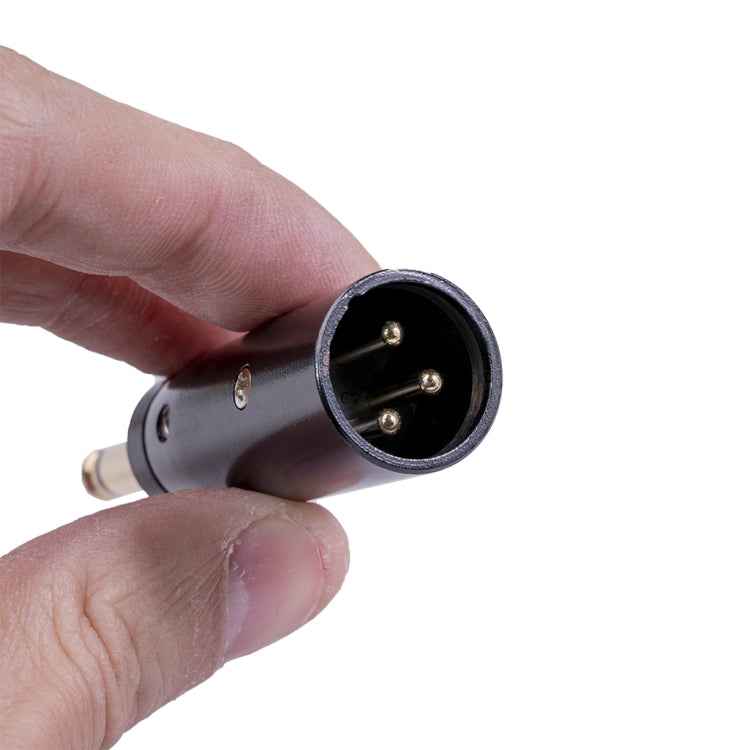 2 PCS LZ1168G Gilded 6.35mm Mono Male to XRL Male Audio Adapter Microphone Stereo Speaker Connector