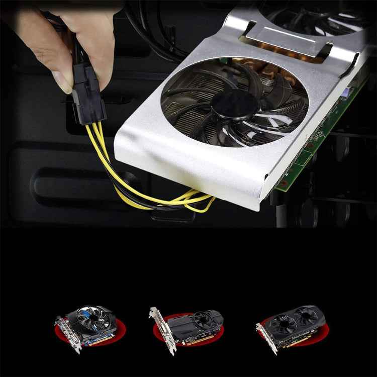 5 PCS 3682 6 Pin Female to 8 Pin Female Graphics Card Power Supply Adapter Cable, Length: 20cm