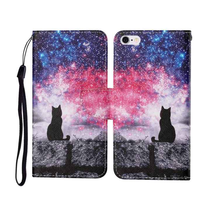 Painted Pattern Horizontal Flip Leathe Case, For iPhone 6, For iPhone 6 Plus, For iPhone 7 Plus