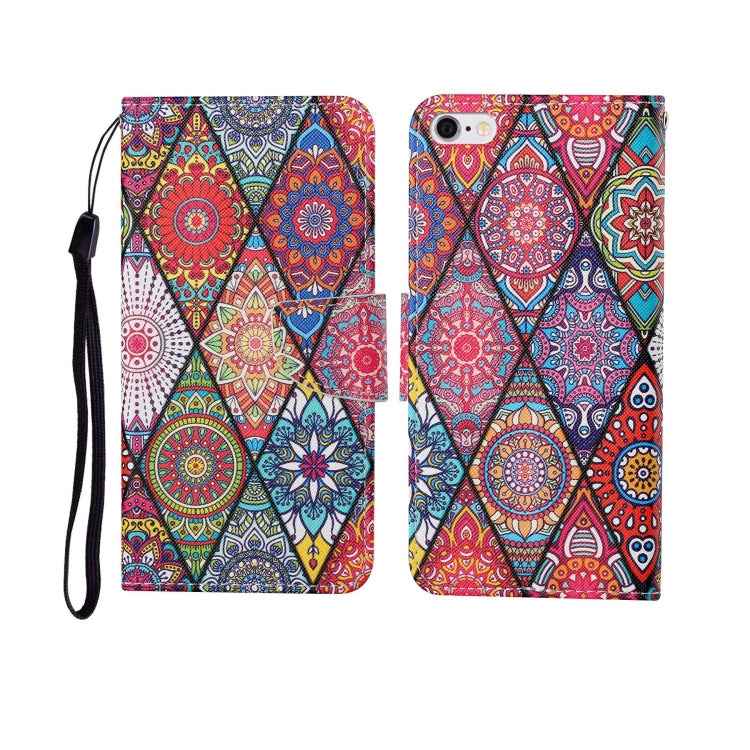 Painted Pattern Horizontal Flip Leathe Case, For iPhone 6, For iPhone 6 Plus, For iPhone 7 Plus