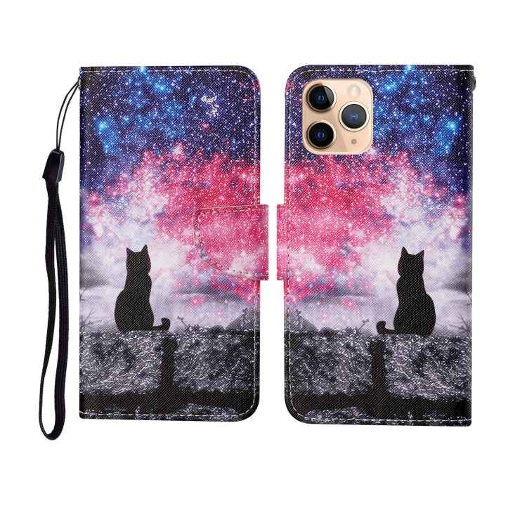 Painted Pattern Horizontal Flip Leathe Case, For iPhone 11, For iPhone 11 Pro, For iPhone 11 Pro Max