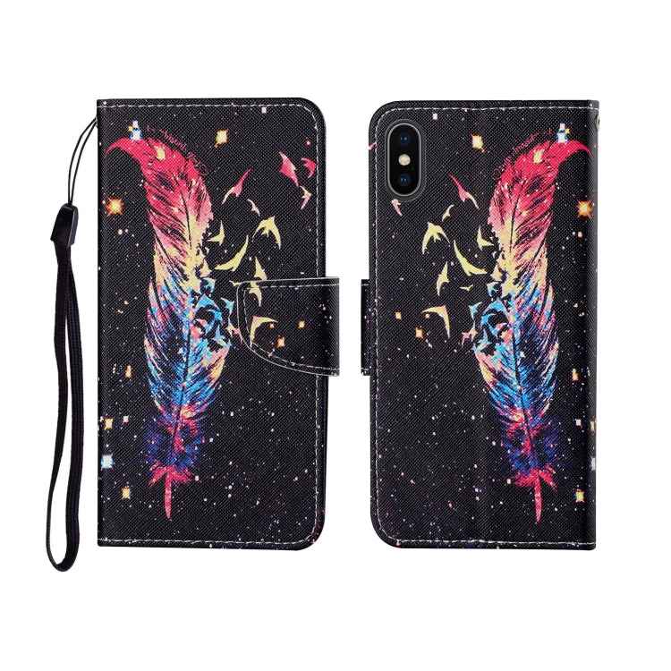 Painted Pattern Horizontal Flip Leathe Case, For iPhone SE (2020)/ 7 /8, For iPhone X, For iPhone XR
