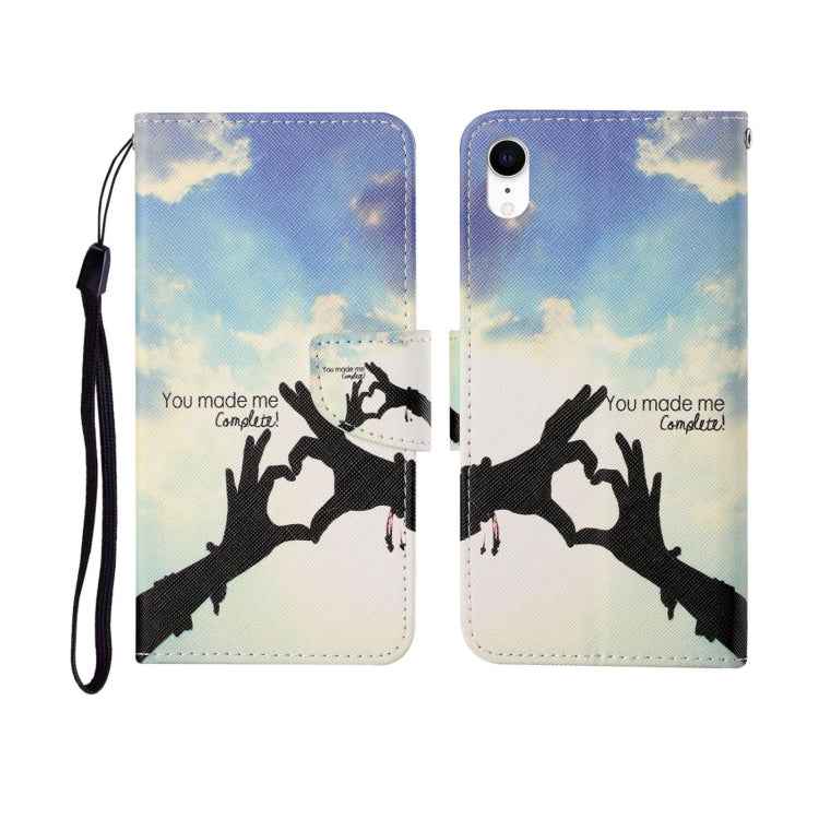 Painted Pattern Horizontal Flip Leathe Case, For iPhone XS Max