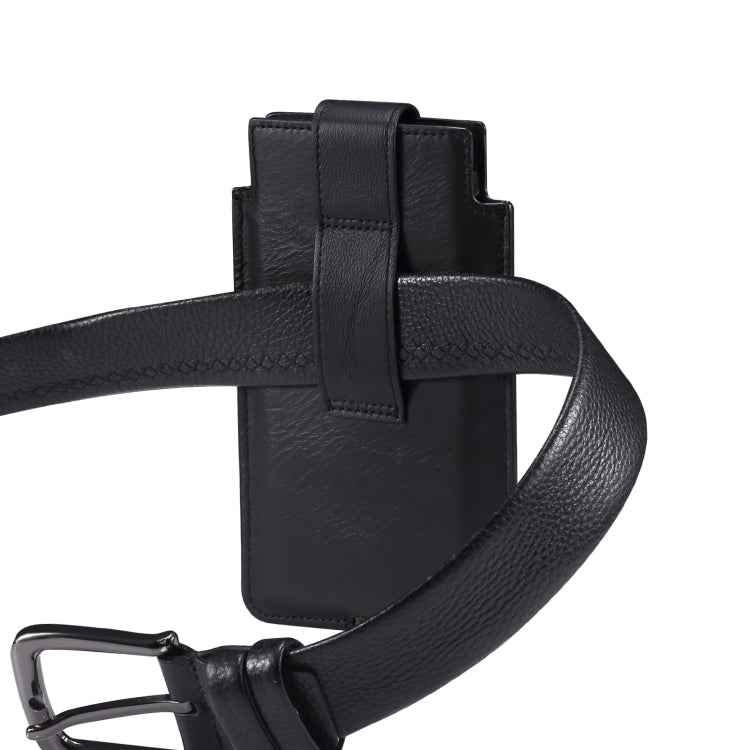 Universal Cow Leather Vertical Mobile Phone Leather Case Waist Bag For 5.5-6.5 inch and Below Phones, For 5.5-6.5 inch and Below Phones