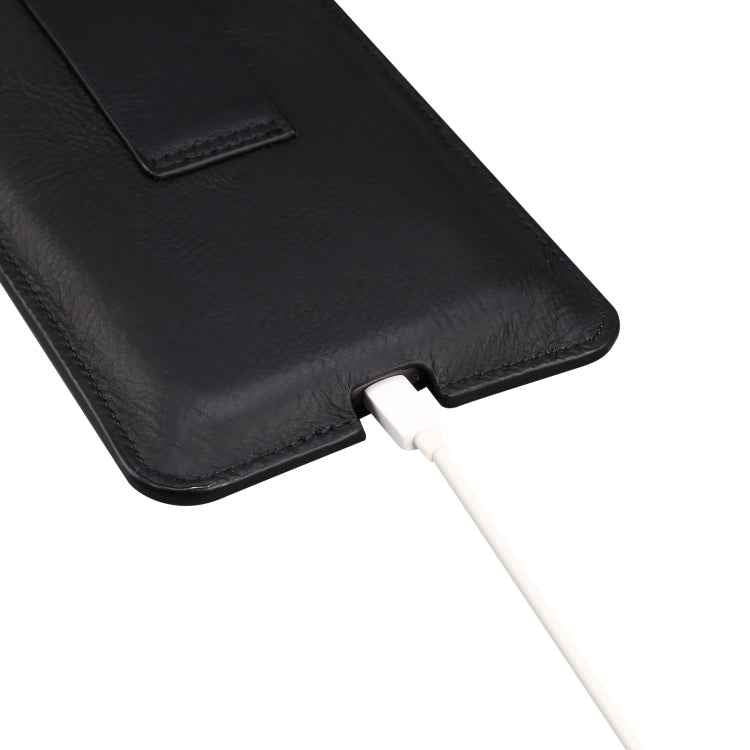 Universal Cow Leather Vertical Mobile Phone Leather Case Waist Bag For 7.2 inch and Below Phones, For 7.2 inch and Below Phones