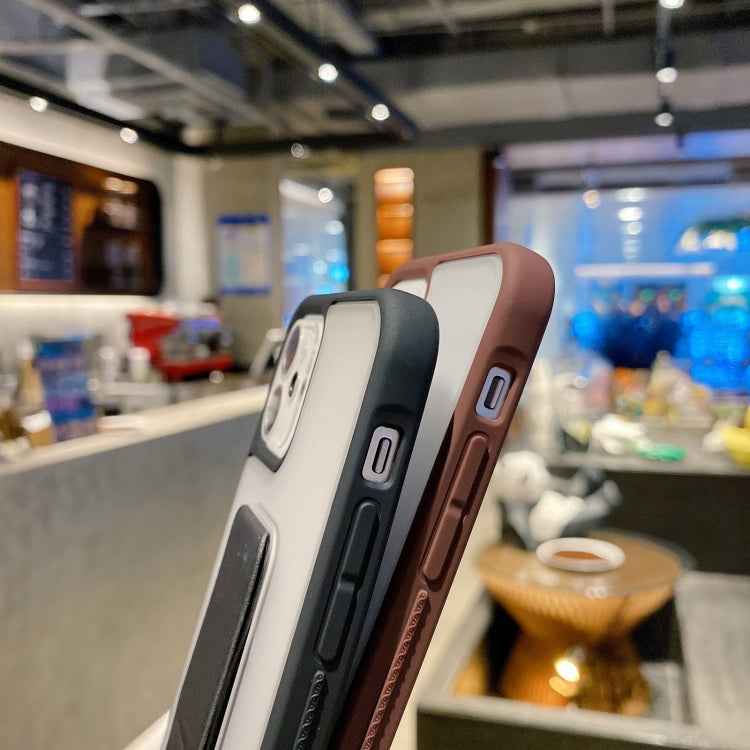 Skin Feel TPU + PC Shockproof Case with Wrist Strap Holder, For iPhone 11, For iPhone 11 Pro, For iPhone 11 Pro Max, For iPhone 12 mini, For iPhone 12 / 12 Pro, For iPhone 12 Pro Max