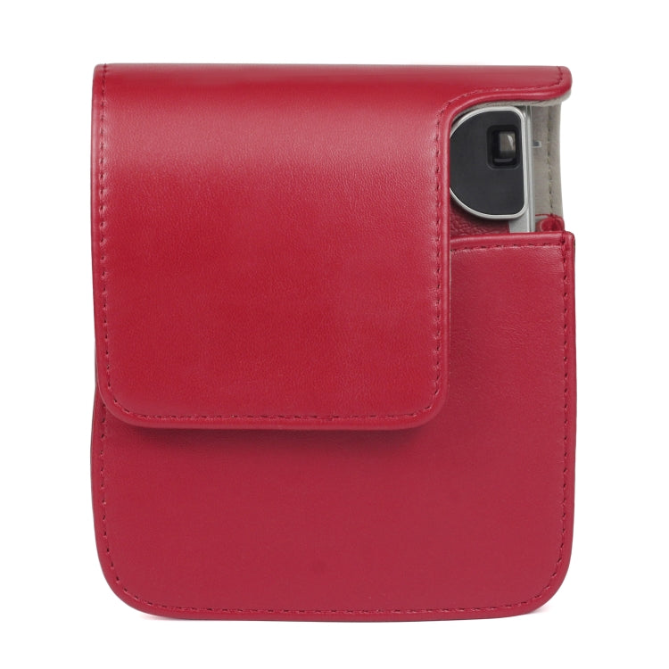 Solid Color PU Camera Bag with Shoulder Strap for Fujifilm Instax mini 90, For Fujifilm Instax mini 90