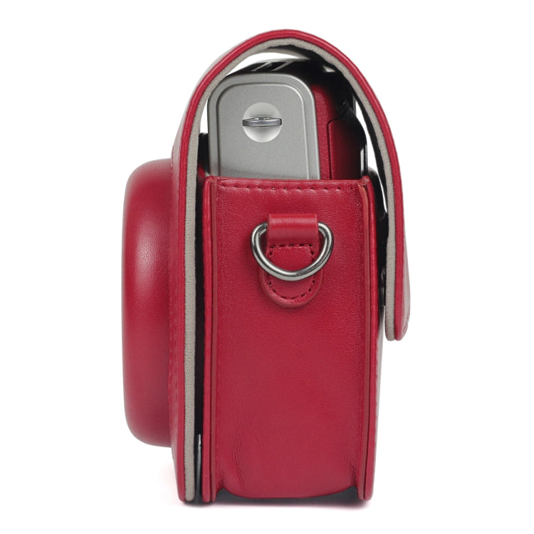 Solid Color PU Camera Bag with Shoulder Strap for Fujifilm Instax mini 90, For Fujifilm Instax mini 90