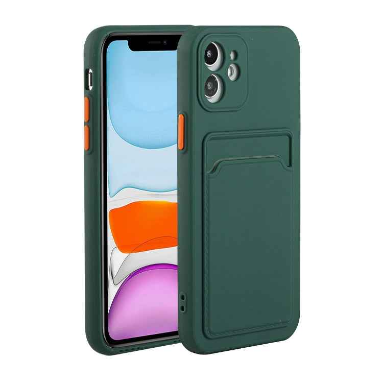 Card Slot Design Shockproof TPU Protective Case, For iPhone 11 Pro Max, For iPhone 12 mini, For iPhone 12, For iPhone 12 Pro