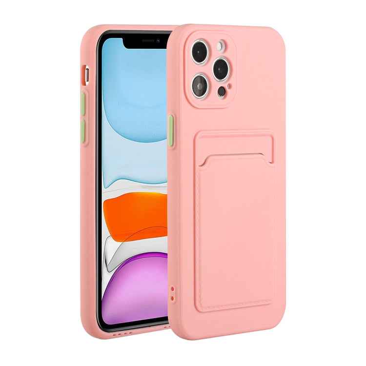 Card Slot Design Shockproof TPU Protective Case, For iPhone 12 Pro Max, For iPhone X / XS, For iPhone XR, For iPhone XS Max