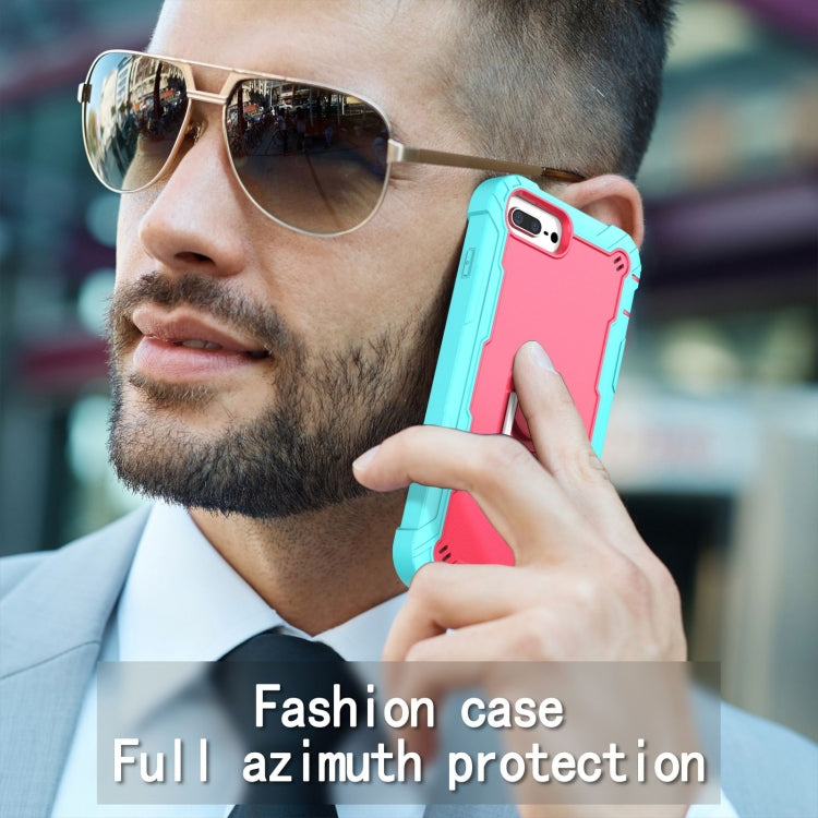 PC + Rubber 3-layers Shockproof Protective Case with Rotating Holder, For iPhone 8 Plus / 7 Plus, For iPhone 11, For iPhone 11 Pro, For iPhone 11 Pro Max