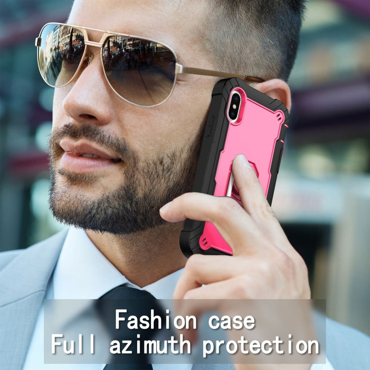 PC + Rubber 3-layers Shockproof Protective Case with Rotating Holder, For iPhone XS / X, For iPhone XR, For iPhone XS Max
