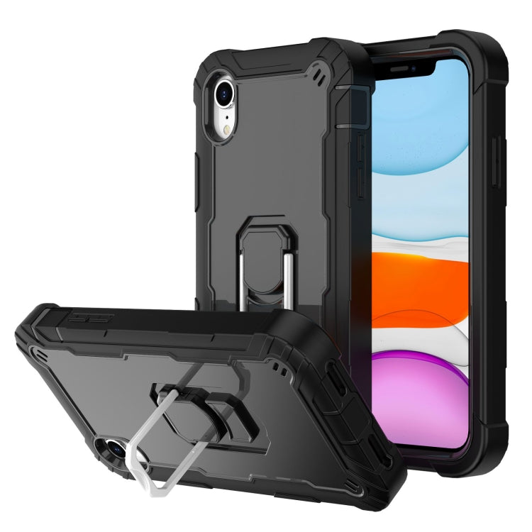 PC + Rubber 3-layers Shockproof Protective Case with Rotating Holder, For iPhone XS / X, For iPhone XR, For iPhone XS Max