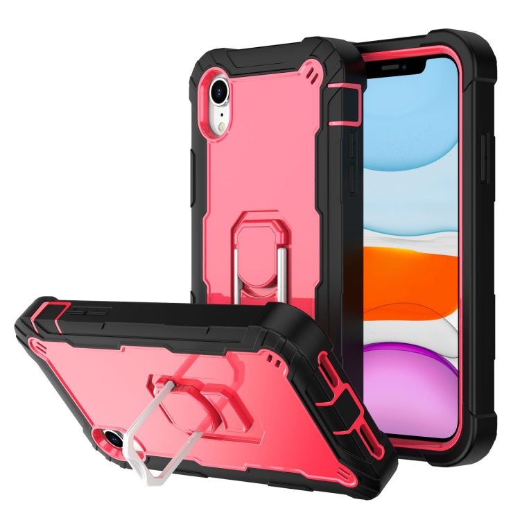 PC + Rubber 3-layers Shockproof Protective Case with Rotating Holder, For iPhone XS / X, For iPhone XR, For iPhone XS Max