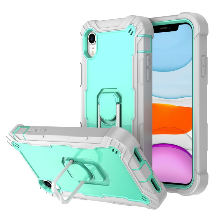 PC + Rubber 3-layers Shockproof Protective Case with Rotating Holder, For iPhone XS / X, For iPhone XR, For iPhone XS Max