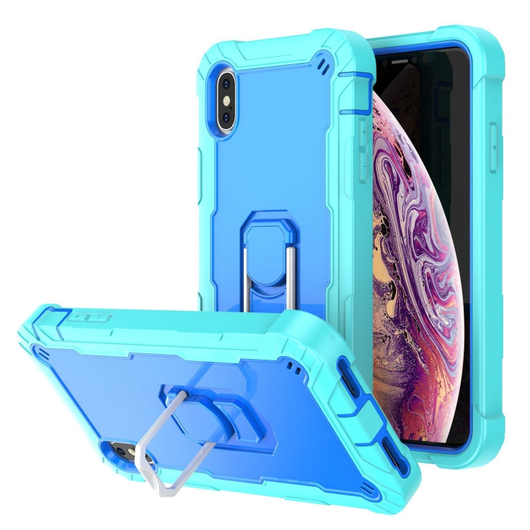 PC + Rubber 3-layers Shockproof Protective Case with Rotating Holder, For iPhone XS / X, For iPhone XR, For iPhone XS Max
