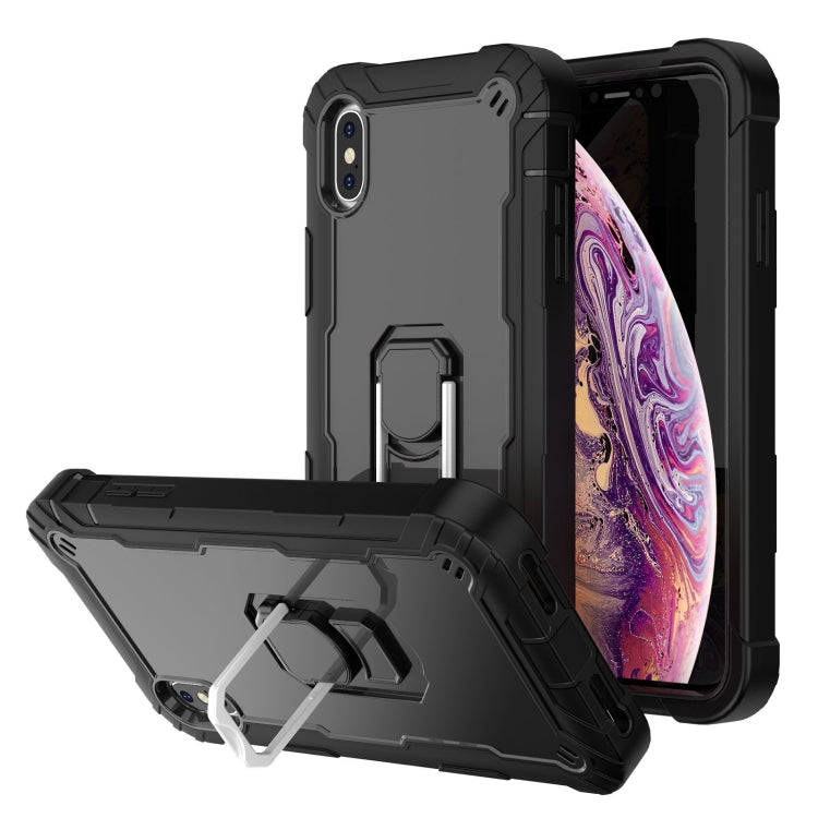 PC + Rubber 3-layers Shockproof Protective Case with Rotating Holder, For iPhone XS / X, For iPhone XR, For iPhone XS Max