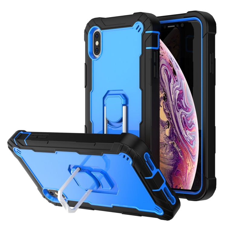 PC + Rubber 3-layers Shockproof Protective Case with Rotating Holder, For iPhone XS / X, For iPhone XR, For iPhone XS Max
