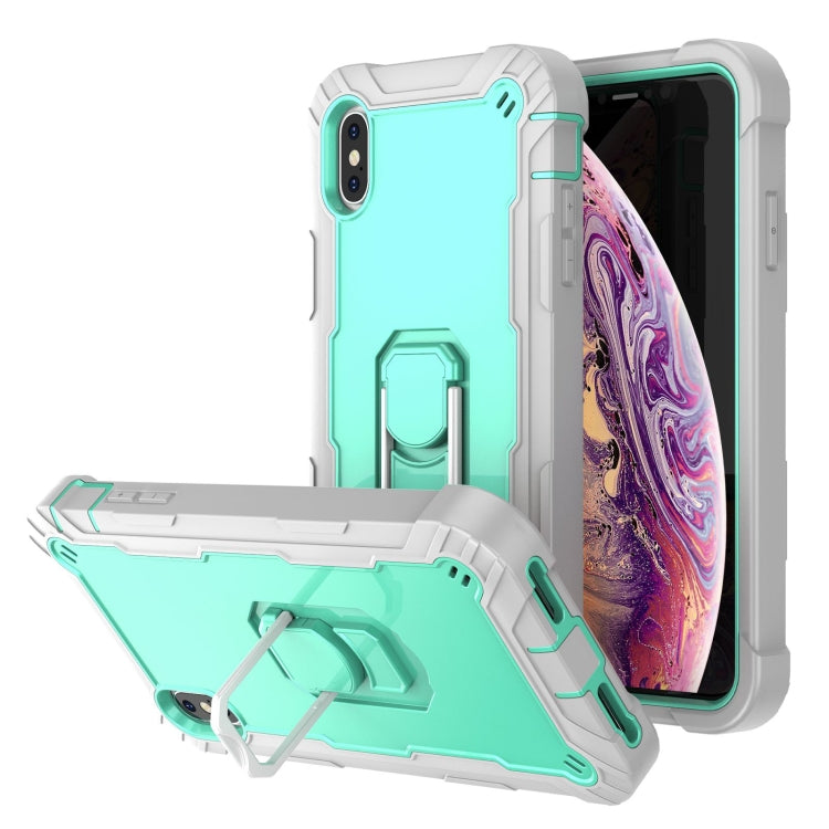 PC + Rubber 3-layers Shockproof Protective Case with Rotating Holder, For iPhone XS / X, For iPhone XR, For iPhone XS Max