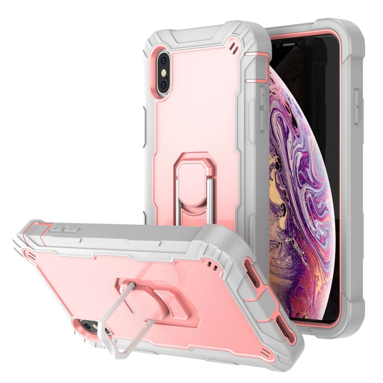 PC + Rubber 3-layers Shockproof Protective Case with Rotating Holder, For iPhone XS / X, For iPhone XR, For iPhone XS Max