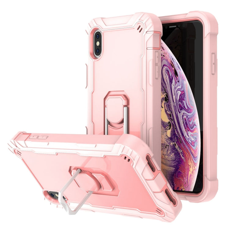 PC + Rubber 3-layers Shockproof Protective Case with Rotating Holder, For iPhone XS / X, For iPhone XR, For iPhone XS Max