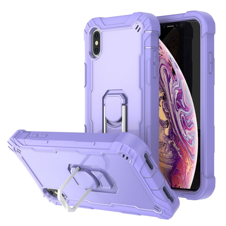 PC + Rubber 3-layers Shockproof Protective Case with Rotating Holder, For iPhone XS / X, For iPhone XR, For iPhone XS Max