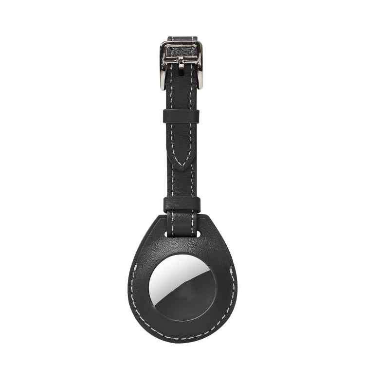 Shockproof Anti-scratch Leather Protective Case Cover with Hang Loop For AirTag 2nd Gen / AirTag 1st Gen, Luggage Tag