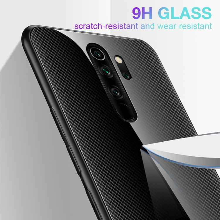 Carbon Fiber Texture Gradient Color Glass Case