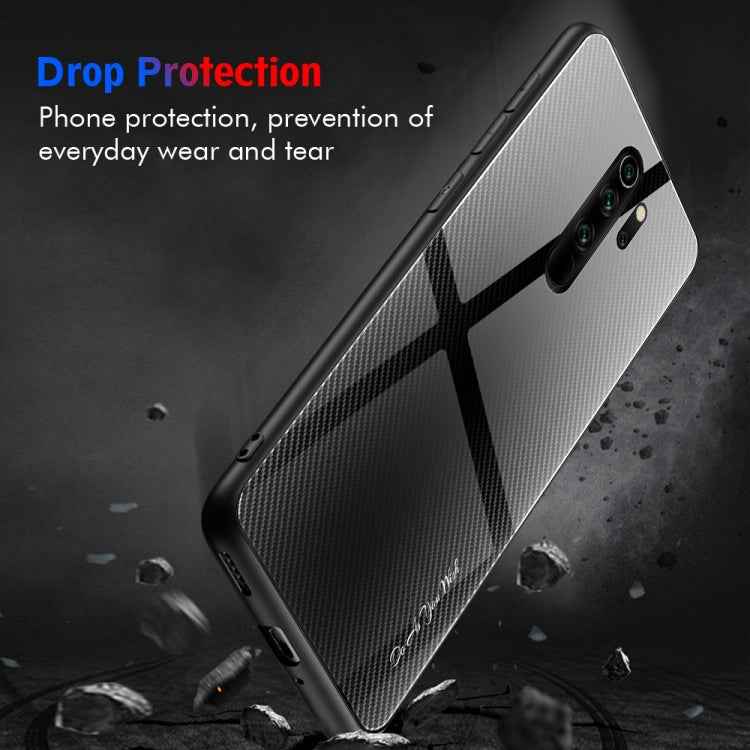Carbon Fiber Texture Gradient Color Glass Case
