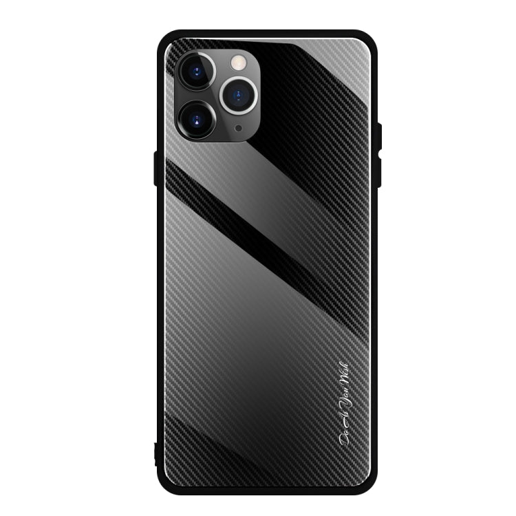 Carbon Fiber Texture Gradient Color Glass Case, For Xiaomi Redmi Note 8 Pro, For Xiaomi Redmi Note 8, For iPhone 11 Pro Max, For iPhone 11