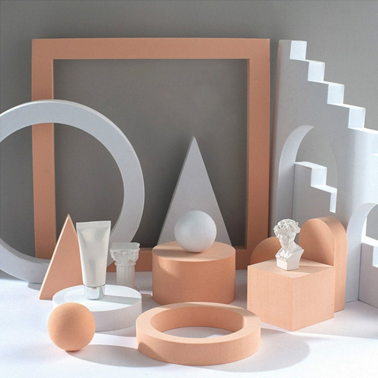 Geometric Cube Solid Color Photography Photo Background Table Shooting Foam Props, 7.6 x 6cm Cylinder, Round Combo Kits, 18 x 2cm Hexagon, Cuboid Door Combo Kits