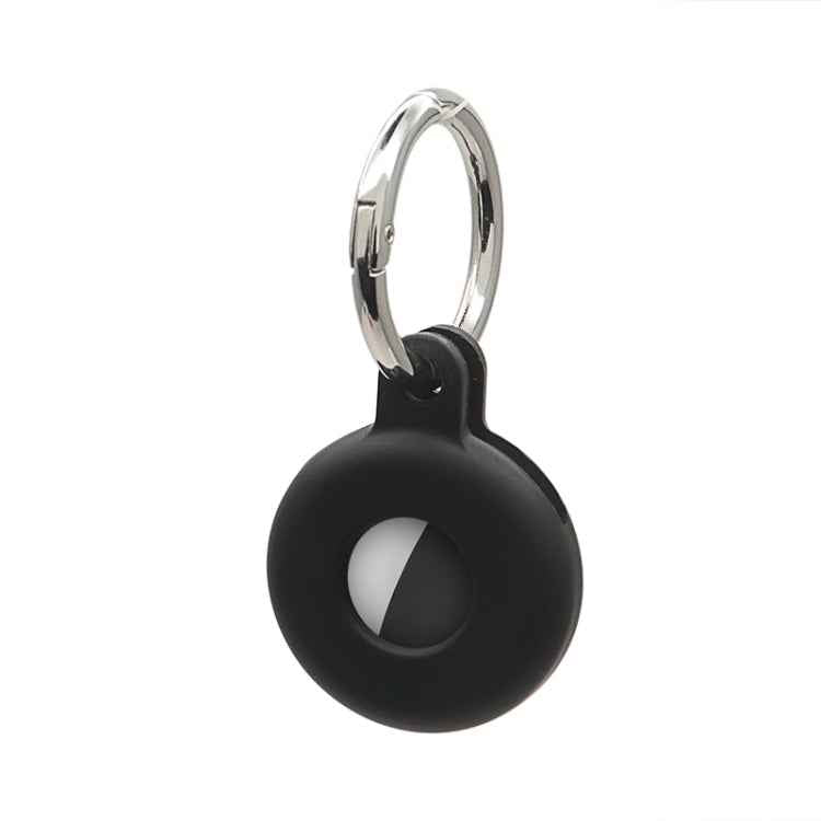 Hollow Anti-scratch Silicone Shockproof Protective Cover Case with Keychain Hook Loop, For AirTag