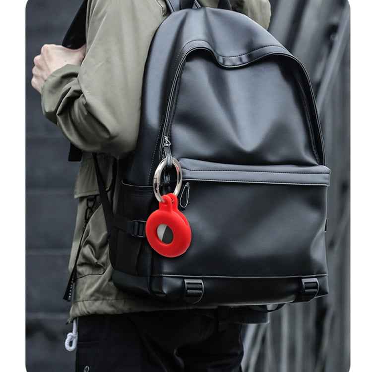 Hollow Anti-scratch Silicone Shockproof Protective Cover Case with Keychain Hook Loop, For AirTag